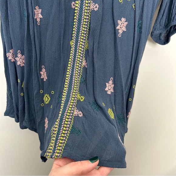 Free People Stargazer Blue Embroidered Sundresss - Picture 6 of 7
